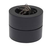 MAUL Distributeur de Trombones MAULpro Eco, 7, 3 x 6 cm, Organiseur de Bureau pour Trombones, Rangement Bureau en 85 % de Plastique Recyclé, 15 Trombones Inclus, Boite Trombone Élégant, Noir