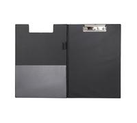 MAUL dossier A4 avec revêtement en film | Porte bloc en carton recouvert d'une feuille à fermer | Pochette à l´intérieur de la couverture pour feuilles | Pratique à suspendre | Noir