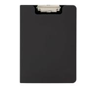 MAUL Dossier A4, Dossier en Polypropylèn Format A4 pour Documents, Dossier de Conférence Résistant, Dossier avec Pince à Papier Moderne, avec Patte d'Accrochage Rétractable, Noir