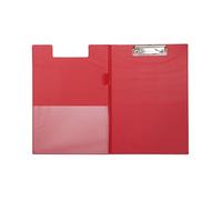 MAUL dossier MAULpoly A4 | Porte bloc en carton recouverte d'un film PP | Dossier avec compartiment pour documents | Pratique à suspendre | Pour le bureau, la cuisine et l'atelier | Rouge