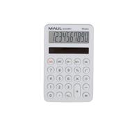 MAUL Eco Calculatrice MD 1 | Calculatrice Solaire avec 10 Chiffres et 5 Fonctions | Calculatrice en 60% Plastique recyclé | Calculatrice de Bureau | Blauer Engel/uz116 | Blanc