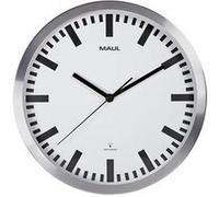 MAUL Horloge murale 9063308 – Radio‑pilotée – Diamètre 300 mm – Argent