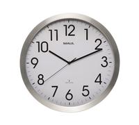 MAUL Horloge murale MAULmove RC radiopilotée Ø40×4,5 cm aluminium blanc incl. batterie