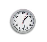 MAUL Horloge Murale MAULstep 20 cm, Horloge à Quartz avec Réglage Automatique de l'Heure, Idéal pour Le Salon, la Chambre à Coucher, la Cuisine, Le Bureau, Bonne Lisibilité pour Les Grandes