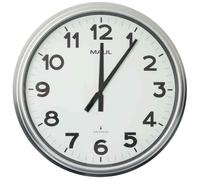MAUL Horloge murale/radio MAULride, diam¿tre: 610 mm, argent