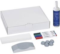 Maul Kit daccessoires pour tableau blanc 6386099 carton avec 4 marqueurs pour tableau, effaceur, nettoyant et 5 aimants en forme de sphère