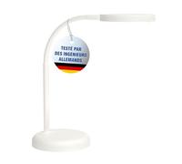 MAUL Lampe de bureau MAULjoy LED blanc chaud orientable blanche | Lumière chaleureuse pour travailler, bras flexible facile à ajuster, socle stable, ampoule remplaçable