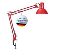 MAUL Lampe de bureau MAULstudy – métal, pince flexible LED E27 Rouge, sans ampoule
