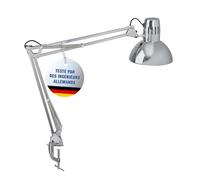 MAUL lampe de bureau MAULstudy en métal | Lampe LED professionnelle | Lampe à pince flexible pour le bureau, le salon et l'atelier | Haute qualité d'éclairage à LED | Sans ampoule | Chromé