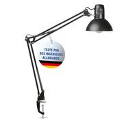 MAUL lampe de bureau MAULstudy en métal | Lampe LED professionnelle | Lampe pince flexible pour le bureau et l'atelier | Haute qualité d'éclairage à LED | Lampe bureau sans ampoule | Noir
