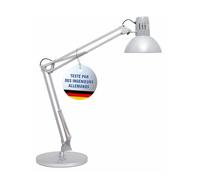 MAUL Lampe de bureau MAULstudy métal – LED professionnelle, pied flexible, sans ampoule – Argenté