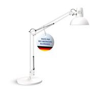 MAUL lampe de bureau MAULstudy en métal | Lampe LED professionnelle | Lampe sur pied flexible pour le bureau et l'atelier | Haute qualité d'éclairage à LED | Lampe bureau avec ampoule | Blanc