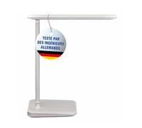 MAUL lampe de table LED MAULsally | Luminaire bureau sans fil avec batterie remplaçable | Lampe rechargeable jusqu'à 3,5h d'éclairage | Lampe LED pour bureau, table de nuit | Blanc