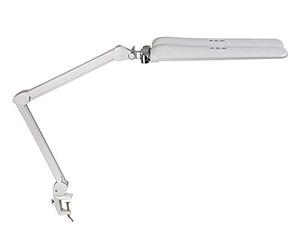 MAUL lampe LED MAULcraft duo | Lampe à pince à intensité variable de 6.500 Kelvin | Lampe bureau avec tête d'éclairage flexible | 90 LED intégrées | Lampe LED pour bureau | Blanc