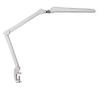 MAUL lampe LED MAULcraft | Lampe à pince à intensité variable de 6.500 Kelvin | Lampe bureau avec tête d'éclairage flexible | 90 LED intégrées | Lampe LED pour bureau | Blanc