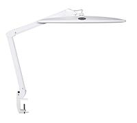 MAUL lampe de travail LED MAULwork | Lampe dimmable | LED integrees et parties allumables séparément | Lampe à pince 6500 K et 2248 Lm | Lumiere du jour pour bureau, atelier | Blanc