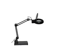 MAUL Lampe loupe LED MAULviso noir sur pied pour travail précis