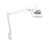 MAUL Lampe loupe LED MAULvitrum blanche à pince pour précision