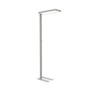 MAUL Lampe sur pied LED MAULjura argent dimmable bureau 4000 K | éclairage direct et indirect, réglage en continu, confort visuel sans éblouir, sécurité testée GS