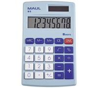 Maul M 8 Calculatrice de poche bleu clair Ecran: 8 à pile(s), solaire