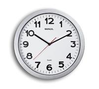 Maul MAULstep Horloge Murale à Quartz Ø 35 cm avec réglage Automatique de l'heure | Horloge Moderne pour Bureau et Cuisine | Grande Horloge Murale avec Bonne lisibilité dans Les Grandes pièces |