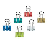 MAUL mauly pinces 19 mm (12 pièces) | Fixation de 7 mm pour serrer jusqu'à 70 feuilles de papier | Polyvalent au bureau, comme gadgets de cuisine et à la maison | Multicolore