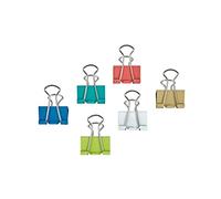 MAUL Pinces MAULy 25 mm – Lot de 12, fixation 9 mm, maintien jusqu'à 90 feuilles, multicolore