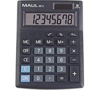 Maul MC 8 Calculatrice de bureau noir Ecran: 8 à pile(s), solaire