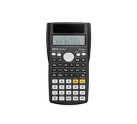 MAUL MSC 240 ECO Calculatrice de bureau solaire avec affichage à deux lignes, 80 % plastique recyclé, noir, 16,1 x 8,5 x 2,1 cm pour bureau, atelier, école
