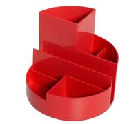 MAUL Organisateur de bureau MAULrundbox 140x125 mm – 6 compartiments – Rouge
