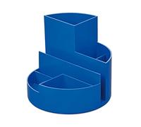 MAUL organisateur de bureau MAULrundbox Eco | Boîte ronde à plus de 85% au plastique recyclé | Organisateur pour le stylo à bille, crayon de couleurs et ciseaux au bureau, cuisine, atelier | Bleu
