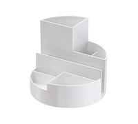 MAUL organisateur de bureau MAULrundbox Eco | Boîte ronde à plus de 85% au plastique recyclé | Organisateur pour le stylo à bille, crayon de couleurs et ciseaux au bureau, cuisine, atelier | Blanc