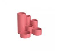 MAUL organisateur de bureau MAULtubo Ø15x12,5cm | Pot a crayon avec 6 compartiments de diamètres | Organisateur pour bureau, la cuisine, l'atelier et pour des articles cosmétiques | Touch of rose