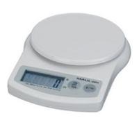 MAUL Pèse-lettres MAULalpha 1645002 – 5 kg, lisibilité 1 g, à piles, corps plastique, blanc