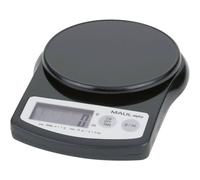 MAUL pese lettre MAULalpha 18,8 x 14,1 x 3,7 cm | Balance stable jusqu'à 2kg | Grande surface de pesage Ø 12,4 cm | Mise à zéro automatique et arrêt automatique | Piles incluses | Noir