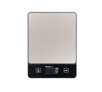 MAUL pèse lettre MAULlibra 19,7x14,7cm | Balance pouvant peser jusqu'à 5kg | Moderne balance de cuisine avec graduation de 1g | Mise à zéro automatique | Piles incluses | Noir