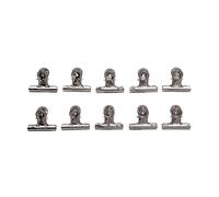 MAUL Pince à Papier MAULstandard en Métal (10 Pièces), Pince avec Clip de Fermeture large 52 mm et largeur de Pince 15 mm, Gadget pour la Maison, la Cuisine, le Bureau et Projet de Bricolage, Argenté