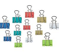 MAUL Pince Double Clip 2157698 7 mm, 9 mm Blanc, Citron Vert, Rose, Bleu Arctique, Turquoise, Sahara 24 PC(S)