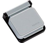 MAUL Pince Magnétique S, Pinçage Par Aimant, Autoadhésive, 36 x 40 x 12 mm, Grise, 10 Pièces