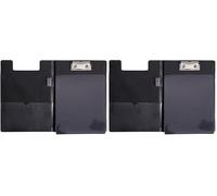 MAUL Porte-bloc à Rabat Carton plastifié A5 avec protection anti-calque Noir (Lot de 2)