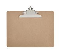 MAUL porte bloc A4 MAULclassic | Porte-bloc en bois avec pince nostalgique | Format DIN A4 paysage | Avec fixation pour accrocher au mur | Pour le bureau, la cuisine et l'atelier | Bois