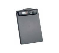 MAUL Porte-bloc DIN A4 avec calculatrice solaire (écran 8 chiffres), plastique noir