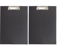 MAUL Porte-bloc Carton plastifié A4 avec 2 aimants au verso Noir (Lot de 2)