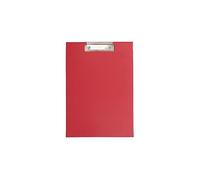 MAUL porte bloc A4 | Porte bloc en carton avec pince moderne et revêtement en film | Format DIN A4 | Avec fixation pour accrocher au mur | Pour le bureau, la cuisine et l'atelier | Rouge