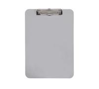 MAUL Porte-bloc plastique A4 avec clip nickelé Gris | Prise en main ferme du papier, tableau fin et léger, œillet de suspension facile, orientation portrait, surface vierge lisse