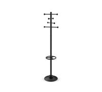 MAUL porte manteau MAULsaphir 35x35x171cm | Porte manteau sur pieds avec 8 crochets | Meuble entree pour bureau, zone d'accueil | Vestiaire d'entrée stable en acier | Noir
