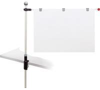 MAUL Porte-plan "Présentoir de table" gris avec pied à pince
