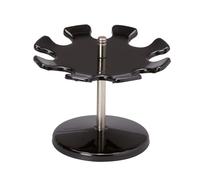 MAUL porte tampon ronds 12x10x12 cm | Organiseur bureau pour 8 tampons | Plateau rotatif avec socle Ø 8,5 cm | Porte tampon en métal | Rangement bureau pour le bureau et l'étagère | Noir