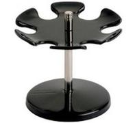 MAUL porte tampon ronds 14x10x14 cm | Organiseur bureau pour 10 tampons | Plateau rotatif avec socle Ø 8,5 cm | Porte tampon en métal | Rangement bureau pour le bureau et l'étagère | Noir