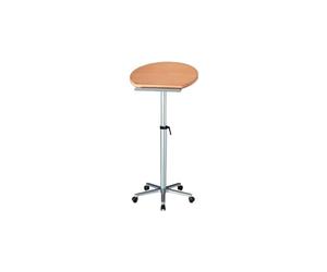 MAUL Poste de Travail Statique, Hauteur Réglable en Continu de 75 à 120 cm, Bureau Mobile pour Travailler en Position Assise ou Debout, Rangement Pratique pour Stylo et Classeur, Bois